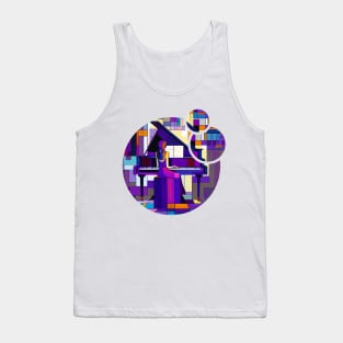 A female pianist in a purple dressplay, Abstract piano Tank Top